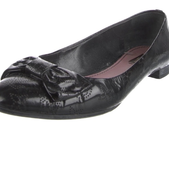 Luis Vuitton Monogram Pattern Patent Leather Flats - Picture 4 of 4